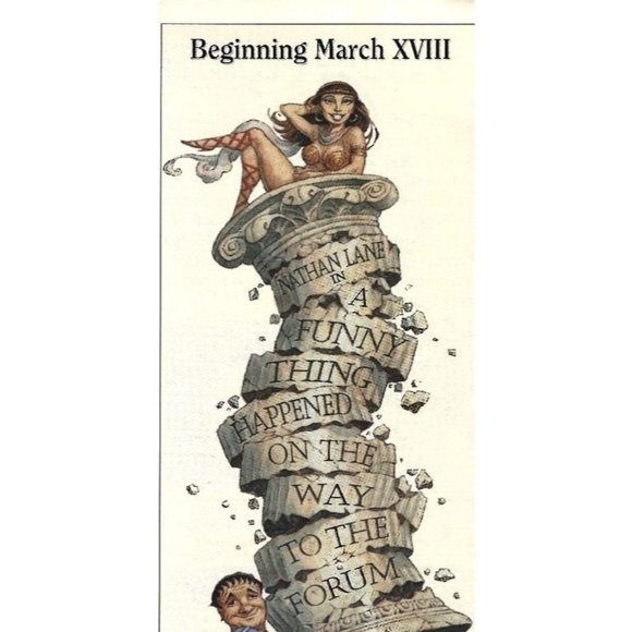 A Funny Thing Happened Way to Forum Theatre Broadway 1990s Vintage Print Ad - Picture 2 of 2